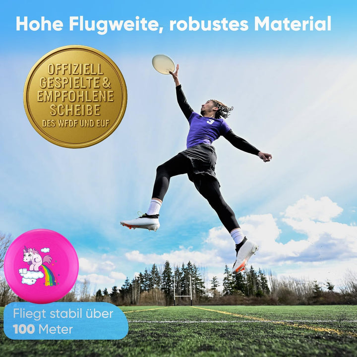eurodisc 175g Unicorn Ultimate Wettkampfscheibe - Sportfrisbee mit Stabiler Flugbahn über 100 m, Pro