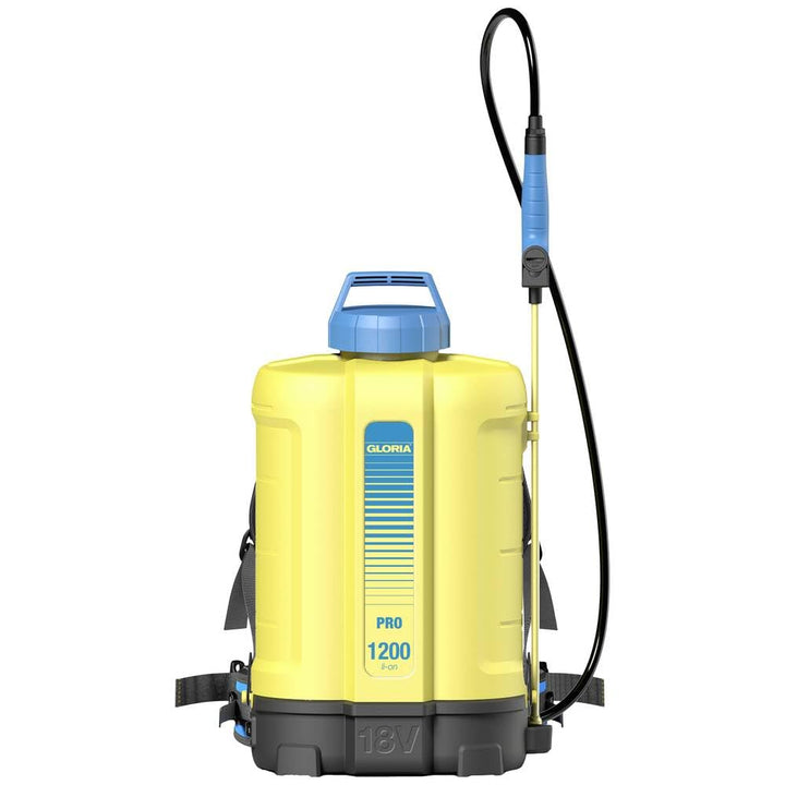 Gloria Akku-Rückensprüher Pro 1200 li-on - ergonomischer 12 L Drucksprüher | Pflanzenschutz und Unkr