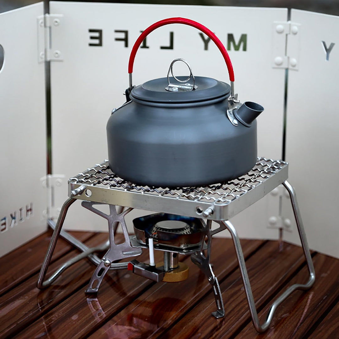 Grillrost Broiler Tragbarer Klappbarer Grill - 1 Stück, Silber, Edelstahl Kochfeldhalterung, Dampfga