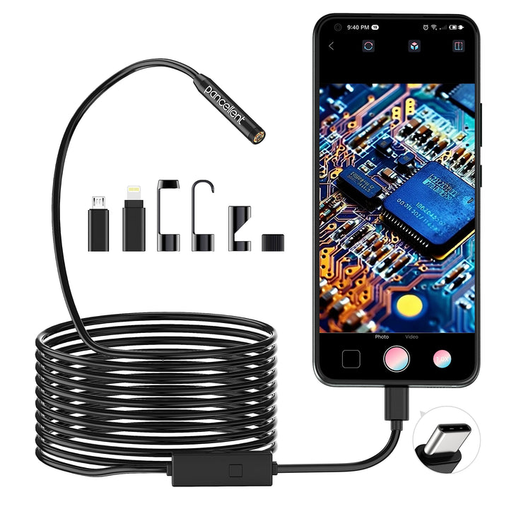 1920P HD Snake Inspektion Endoskop, pancellent Typ C Endoskop, Scope Kamera mit 8 LED Leuchten für A