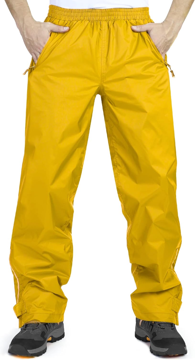 33,000ft wasserdichte Regenhose für Herren Leichte Regenhose Winddichte Outdoorhose zum Wandern Camp