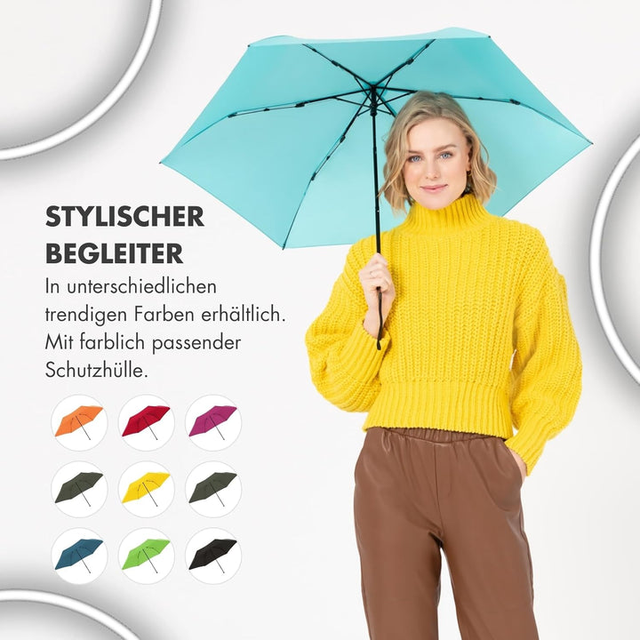 Doppler Taschenschirm Zero,99 Flat I Ultra leichter Regenschirm I Kleiner Schirm I Mini Regenschirm