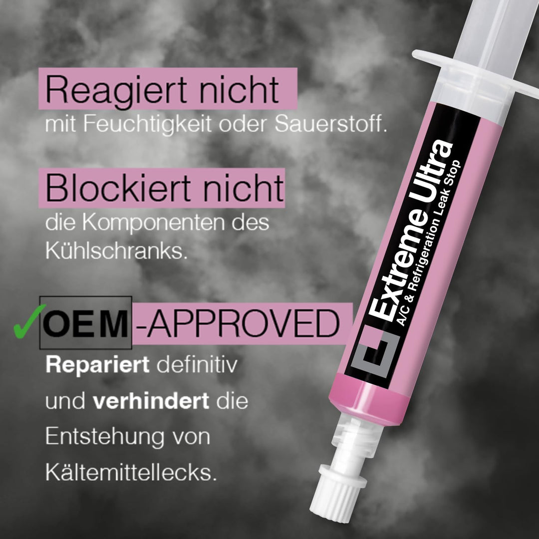ERRECOM Extreme Ultra - 6 ml, Dichtungsmittel für Klimaanlagen und Kühlsysteme inklusive 1/4-und 5/1