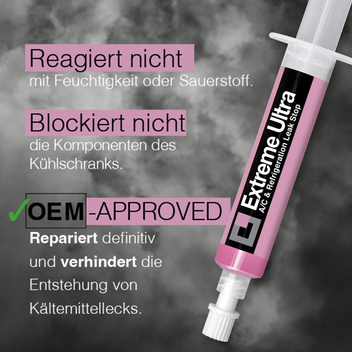 ERRECOM Extreme Ultra - 6 ml, Dichtungsmittel für Klimaanlagen und Kühlsysteme inklusive 1/4-und 5/1