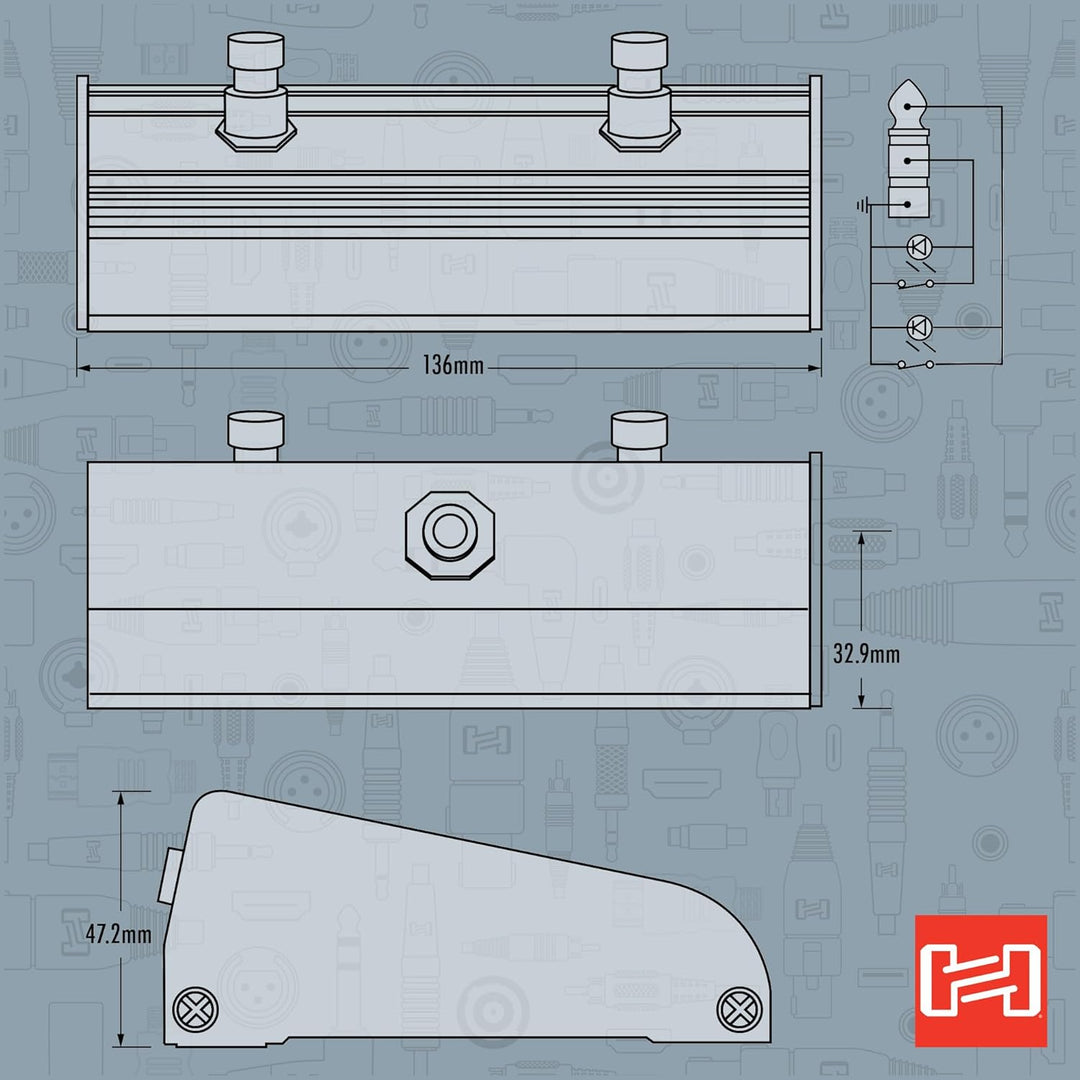Hosa FSC-385, Footswitch, Guitar-style, Dual-latching