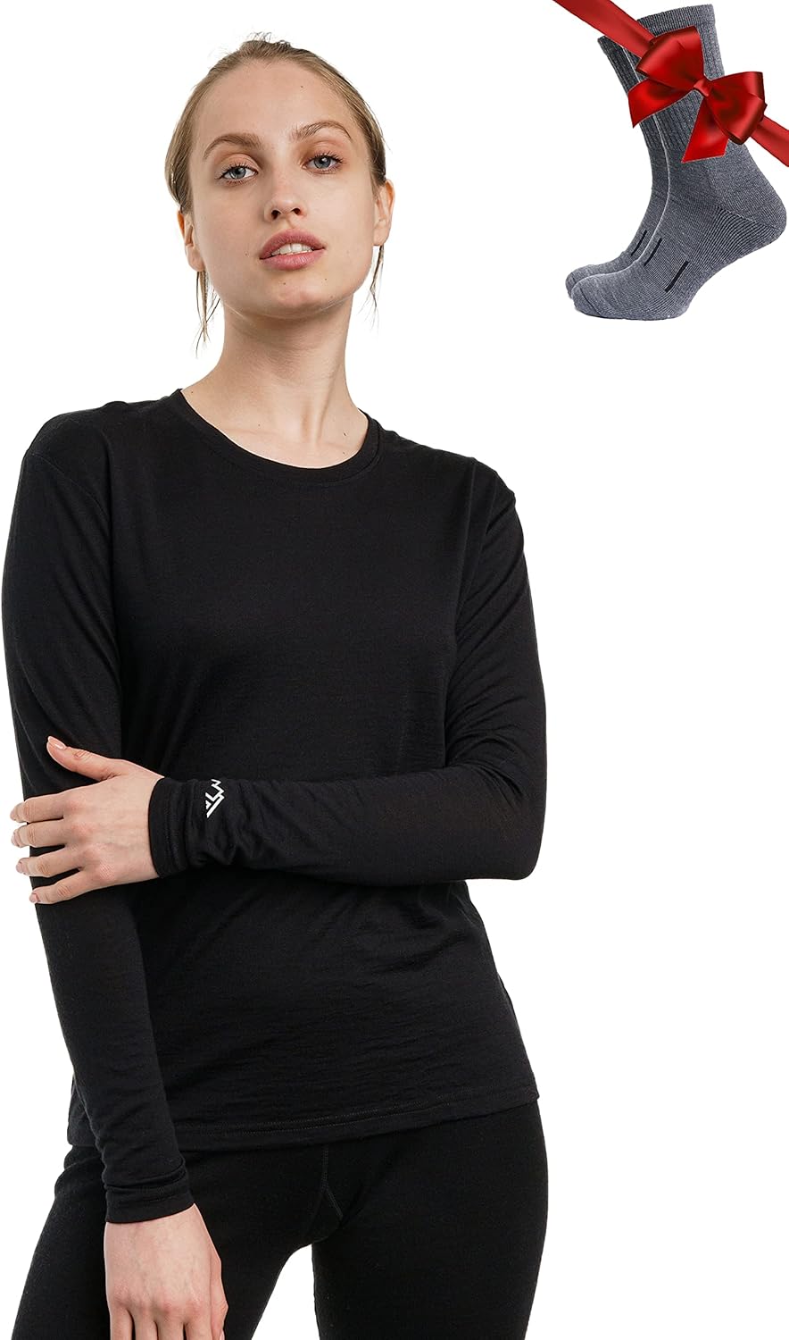 Merino.tech Merino Shirt Damen Langarm - Premium 100% Merino Unterwäsche Damen Leichte, Mittel, Schw