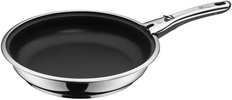 WMF Click&amp;Serve Bratpfanne Induktion 28 cm, ohne Edelstahlgriff, kratzfest, Cromargan Edelstahl besc