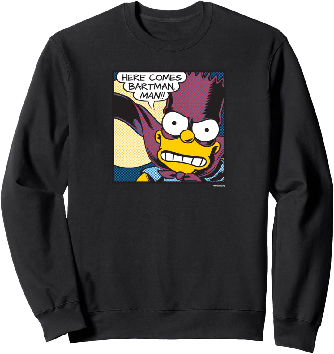 The Simpsons Bart Simpson Here Comes Bartman Comic Sweatshirt