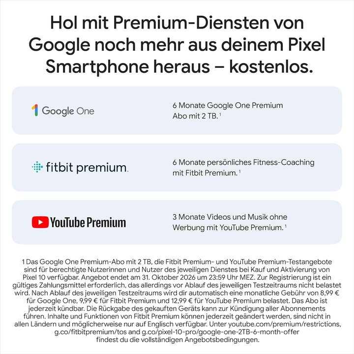 Google Pixel 10 – Android-Smartphone ohne SIM-Lock, mit Gemini, innovativer Dreifach-Rückkamera, meh