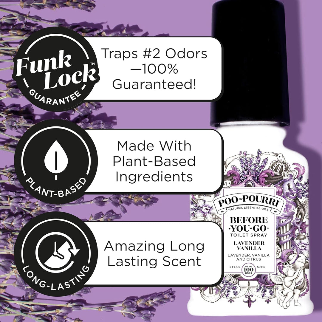Poo-Pourri Toiletten-Spray Lavender Vanilla Scent 118 ml (1er Pack), Lavender Vanilla Scent 118 ml (