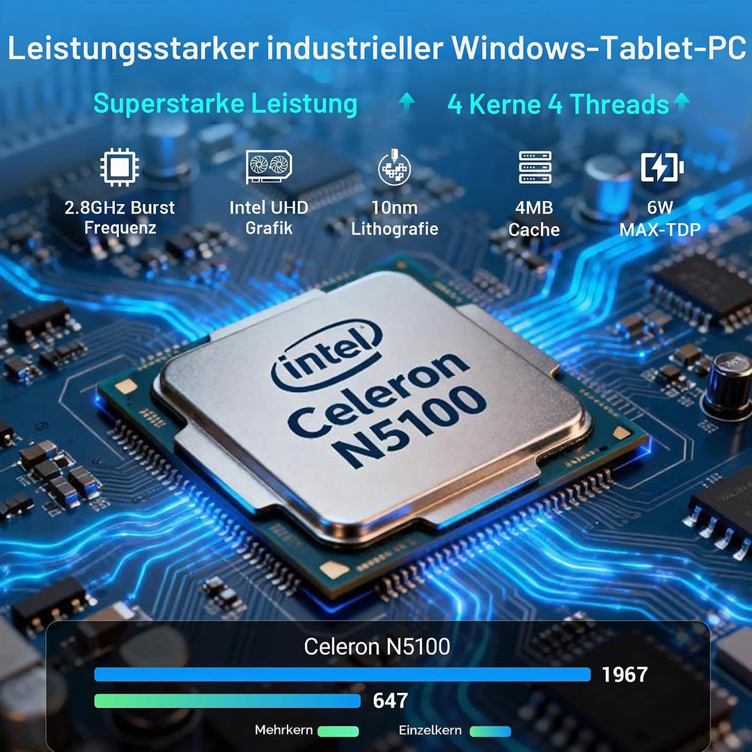 Tablet Panel Computer All in One 13,3 Zoll-HEIGAOLAPC Industrie Touch Panel PC Win11, N5100, Embedde