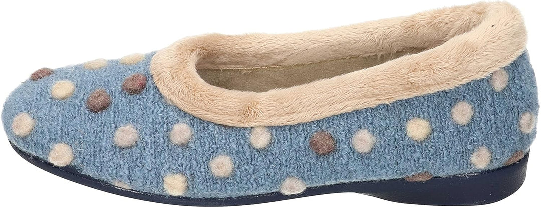 Manitu Damen Home Hausschuh 41 EU Blau, 41 EU Blau