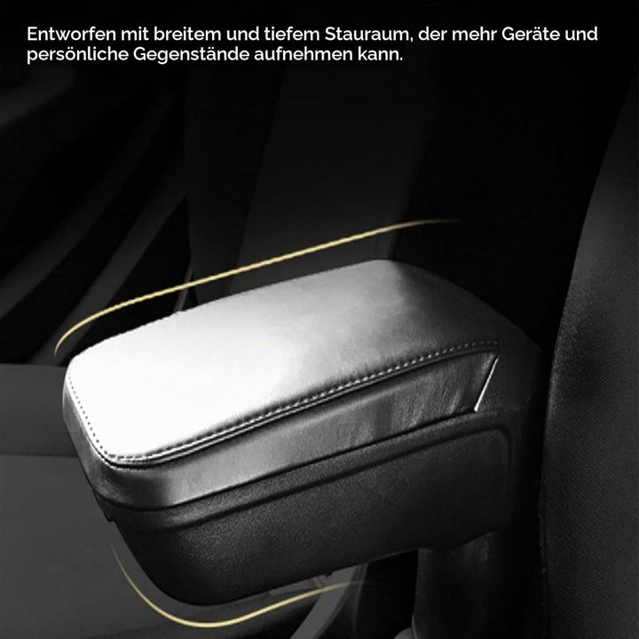 Mittelarmlehne Box, mit Ersatz ABS Kunstleder Getränkehalter für Smart Fortwo Forfour 453
