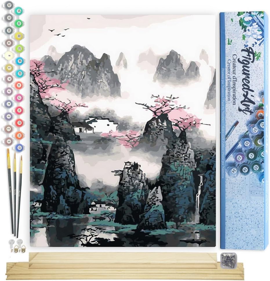 Figured'Art Malen Nach Zahlen Erwachsene Mit Rahmen Landschaft von China - Paint by Numbers Basteln