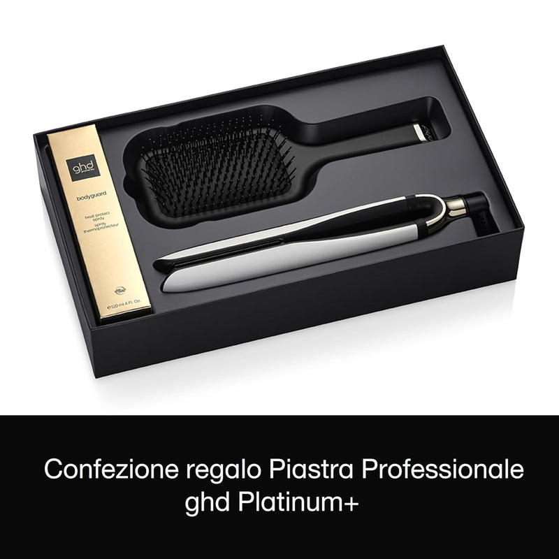 ghd platinum+ Geschenkset mit dem ghd bodyguard und der Allrounder Bürste - Paddle Brush