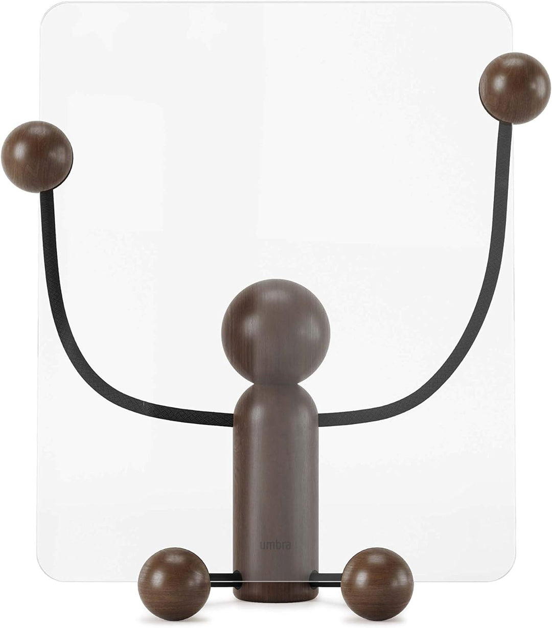 Umbra Woody 20 x 25 cm Bilderrahmen für den Tisch, Glas, Schwarz/Walnuss, Large Schwarz/Walnuss Gros