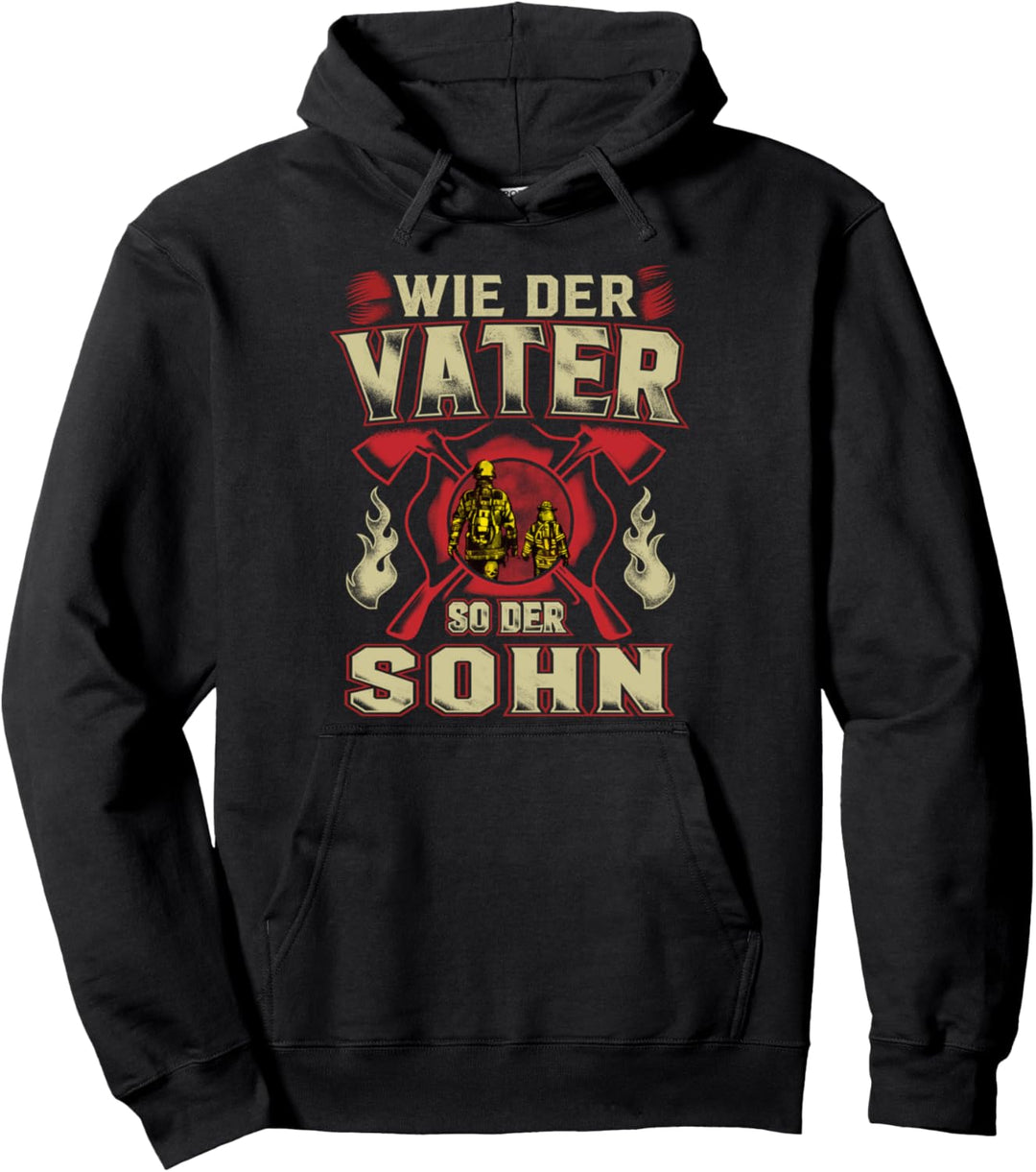 Vater und Sohn Partnerlook Weihnachten Geschenk Feuerwehr Pullover Hoodie
