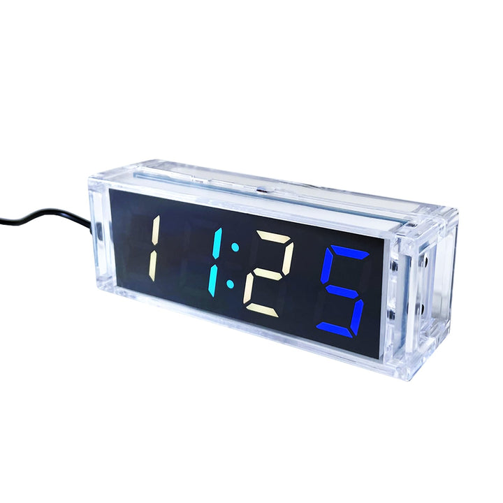 EIELE Elektronische Uhr Lötset Mehrfarbiges Display mit freier Anpassung Praxisnahes Lernprogramm fü
