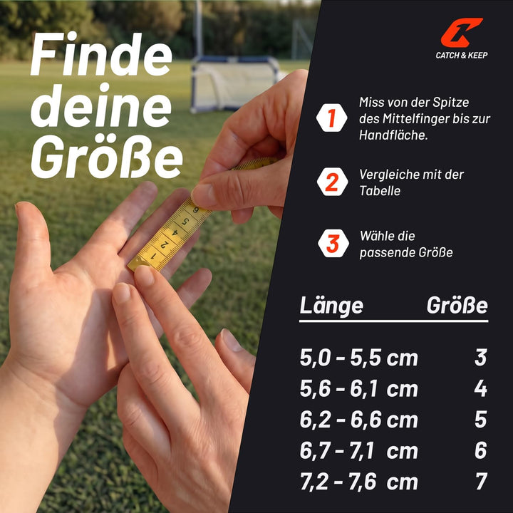 CATCH &amp; KEEP Torwarthandschuhe Kralle Junior Pro 3.0 - Professionelle Torwart-Fussballhandschuhe für