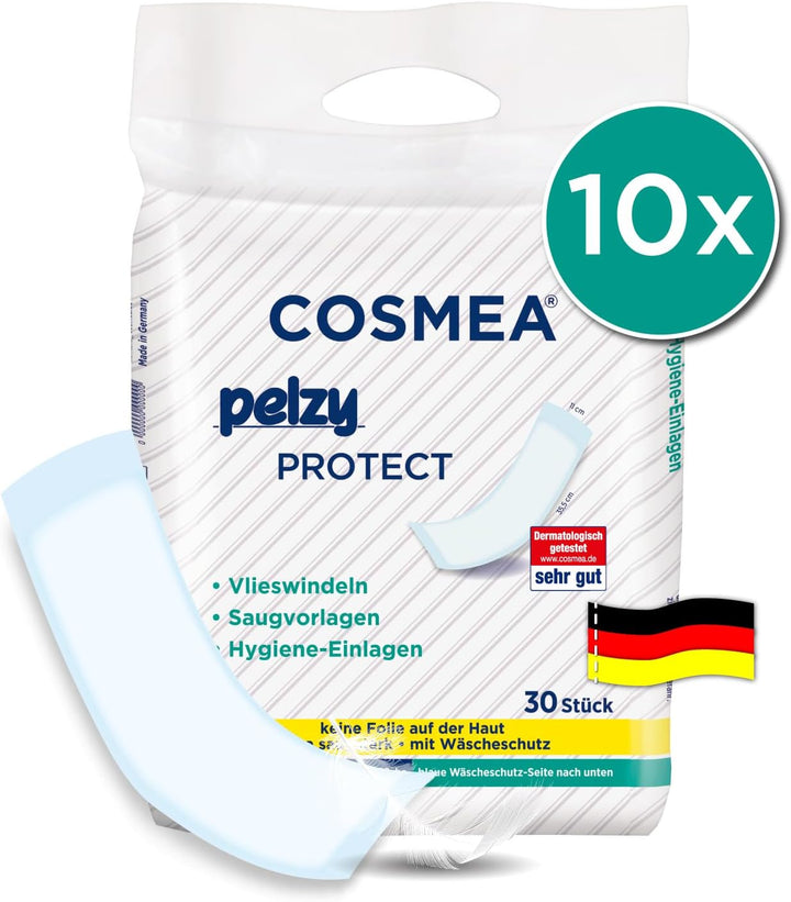 Cosmea Pelzy Protect Vlieswindeln/Saugvorlagen, für Wöchnerrinnen, für die tägliche Pflege Vorteilsp