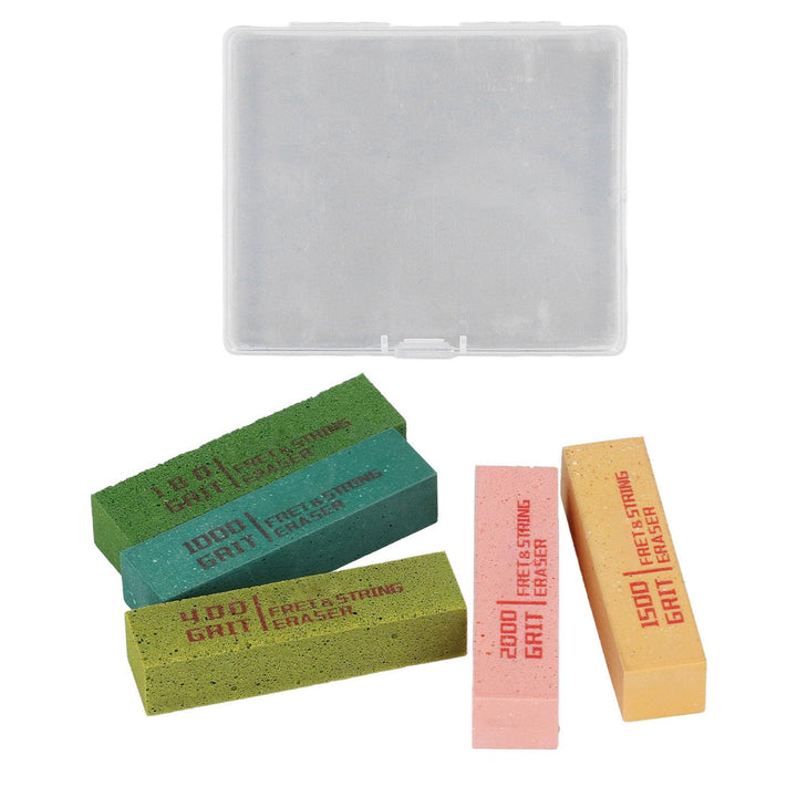 5pcs Guitar Fret String Eraser 180 400 1000 1500 2000 Körnchen Bund Poliergummiblöcke für Bässe Ukul