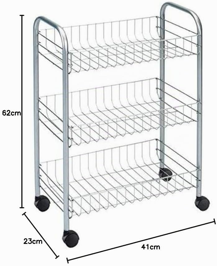 Sprinter 938000039 Allzweckwagen 3-Etagen, silber, 41 x 23 x 61 cm, Edelstahloptik