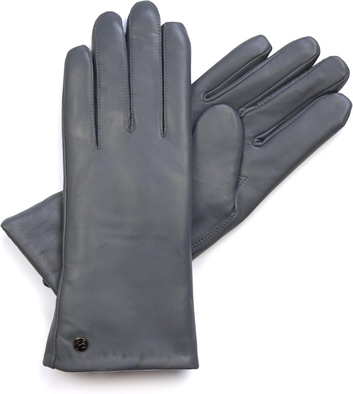 Exklusive Lederhandschuhe aus Lammnappa gefüttert mit Merino Lammfell, Touchscreen, langer Schnitt b