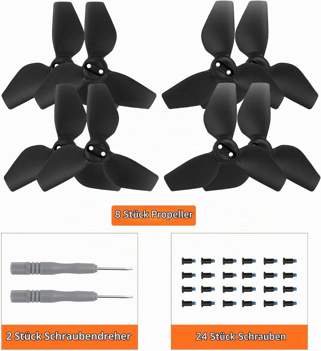 8 Stück 2016S Propeller für Neo, Leicht geräuscharm stabiler Propellerblatt Ersatzpropeller für DJI