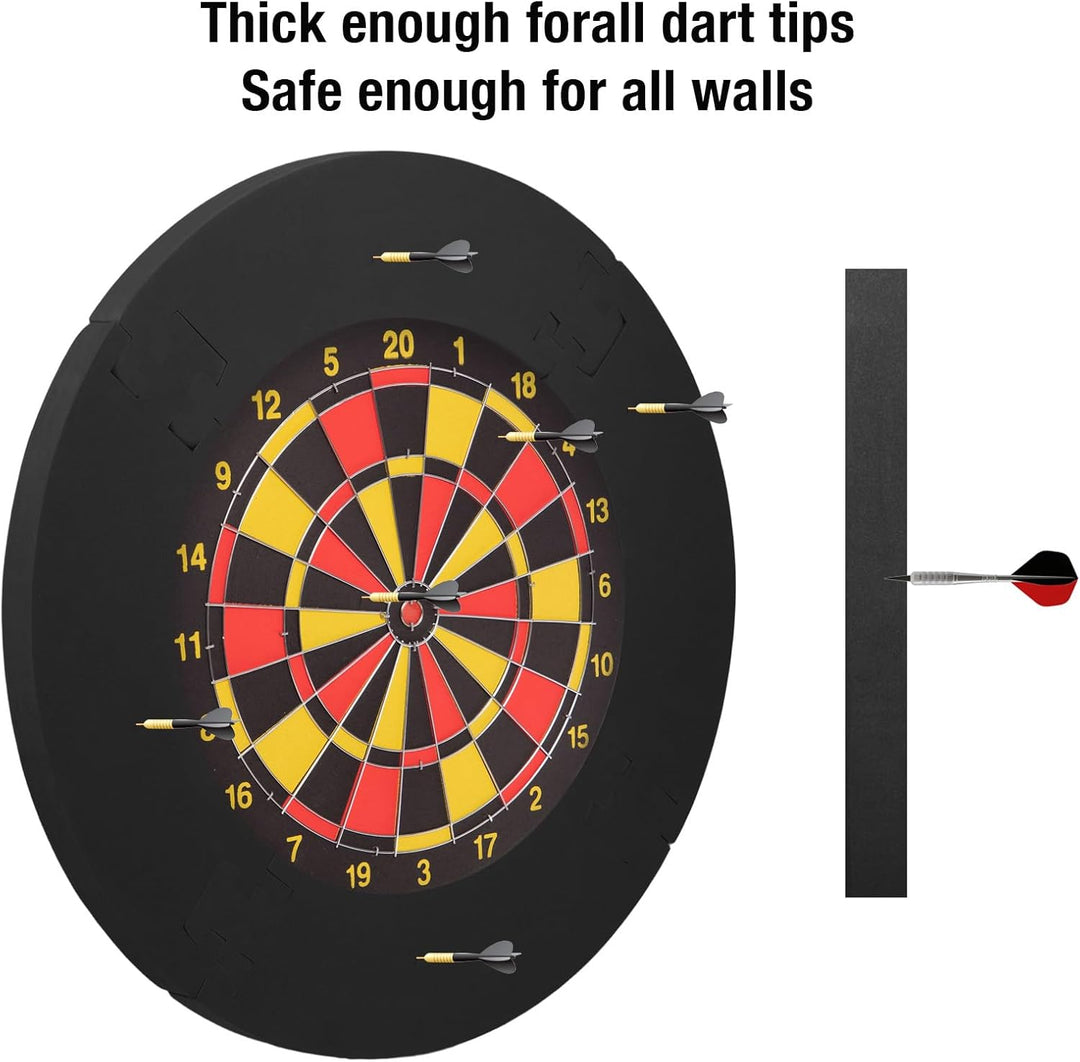 Trintion Dart Board Surround Ring, Durable PU Dartboard Surround, Dart Backboard Ring Compatible wit