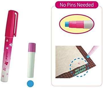 Sewline Textilklebestift plus 5 x Doppel-Nachfüllpackung, EPP, keine Nadeln, trocknet klar, Nähen un