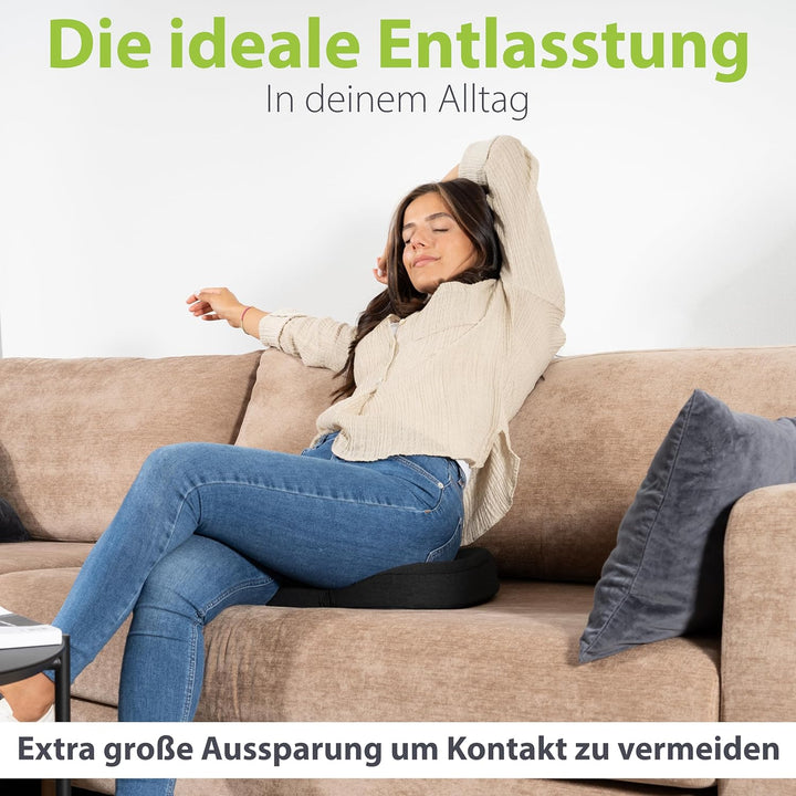 feela.® Orthopädisches Sitzring [3 Härtegrade] – Hämorrhoiden Sitzkissen mit Loch – nach OP & Geburt