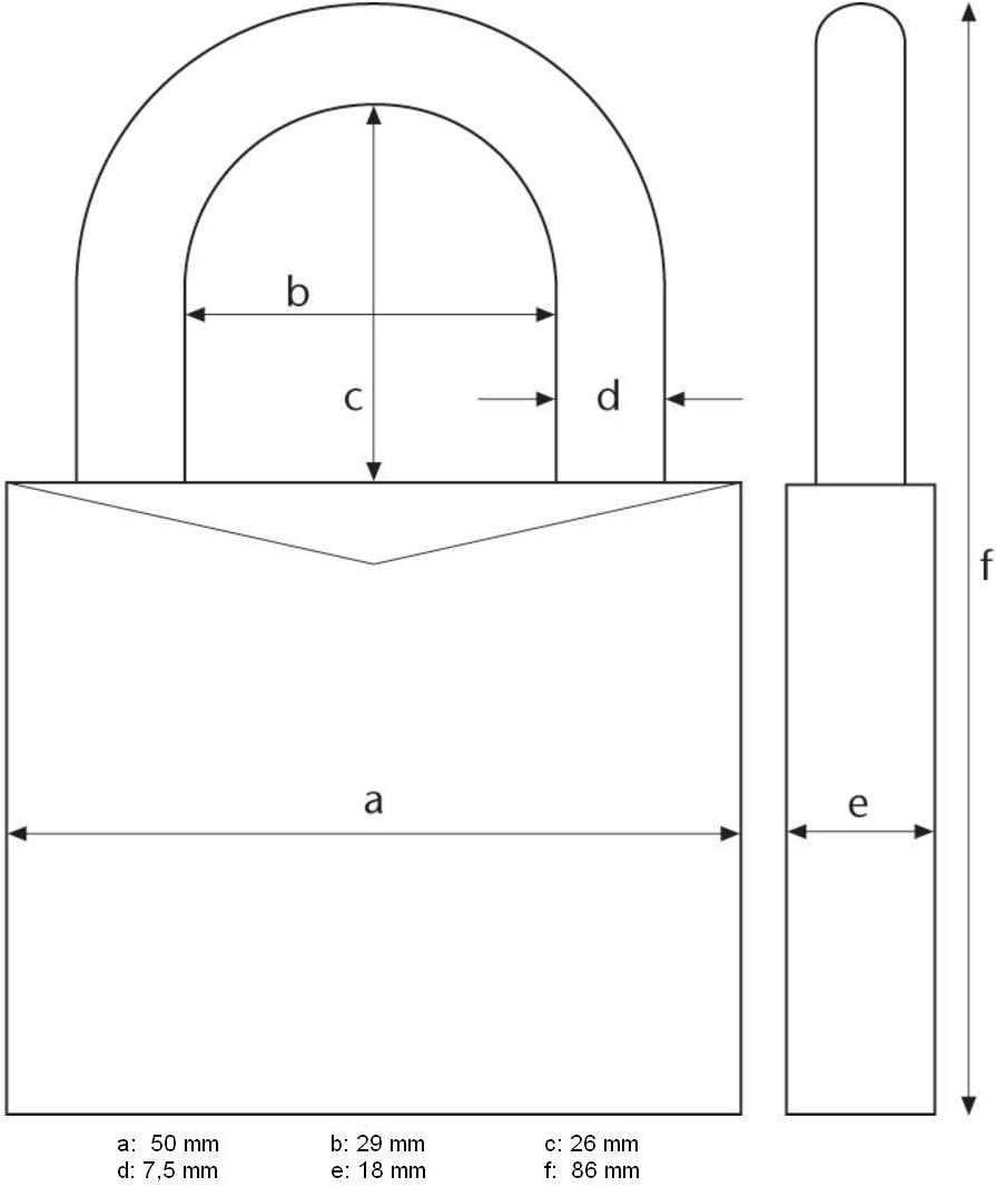 ABUS Zahlenschloss 160/50 - Vorhängeschloss in hochglanz-verchromter Optik - mit individuell einstel