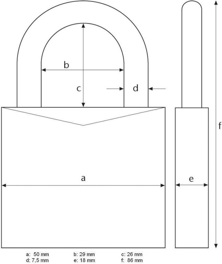 ABUS Zahlenschloss 160/50 - Vorhängeschloss in hochglanz-verchromter Optik - mit individuell einstel