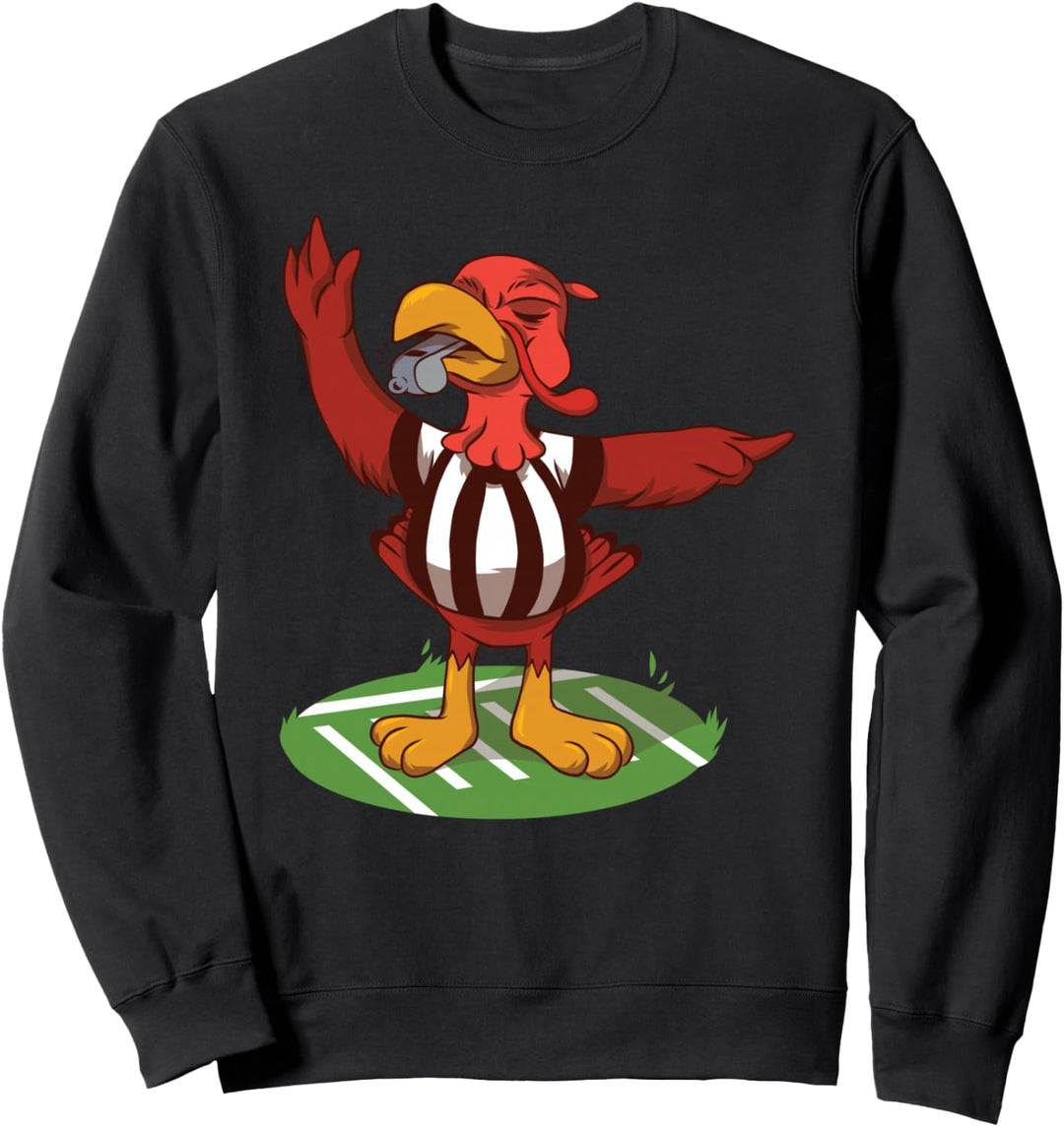 Lustiges American Football Schiedsrichter Truthahn Football Sweatshirt
