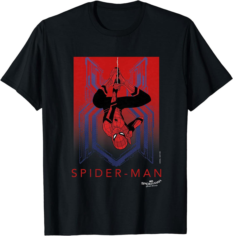 unisex-child Marvel Spider-Man Homecoming Hanging Upside Down T-Shirt 8 Black