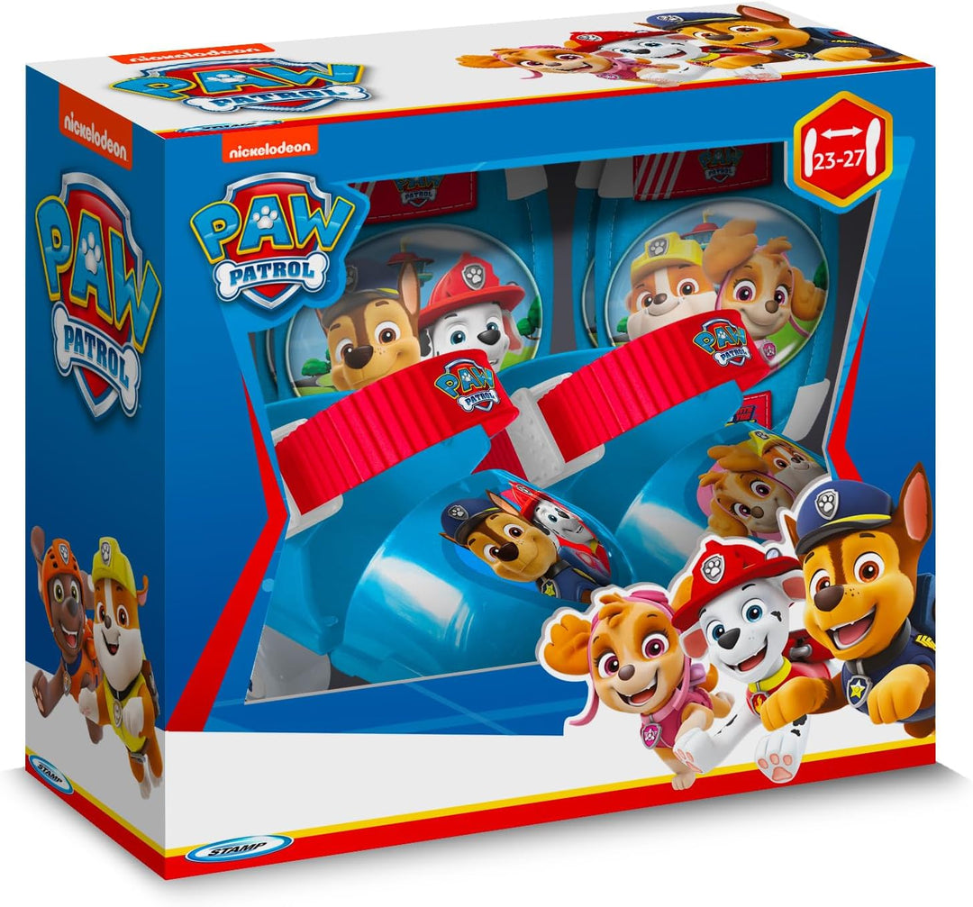 Roller Skates Sizes 23/27 + ELLBOGEN und KNIESCHÜTZER PAW PATROL BLUE & RED, PAW PATROL BLUE & RED