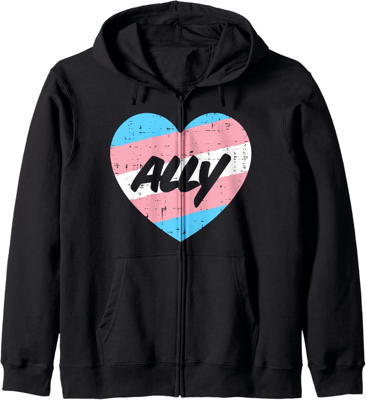 Ally Transgender Heart Transsexual Trans Pride Men Women Kapuzenjacke