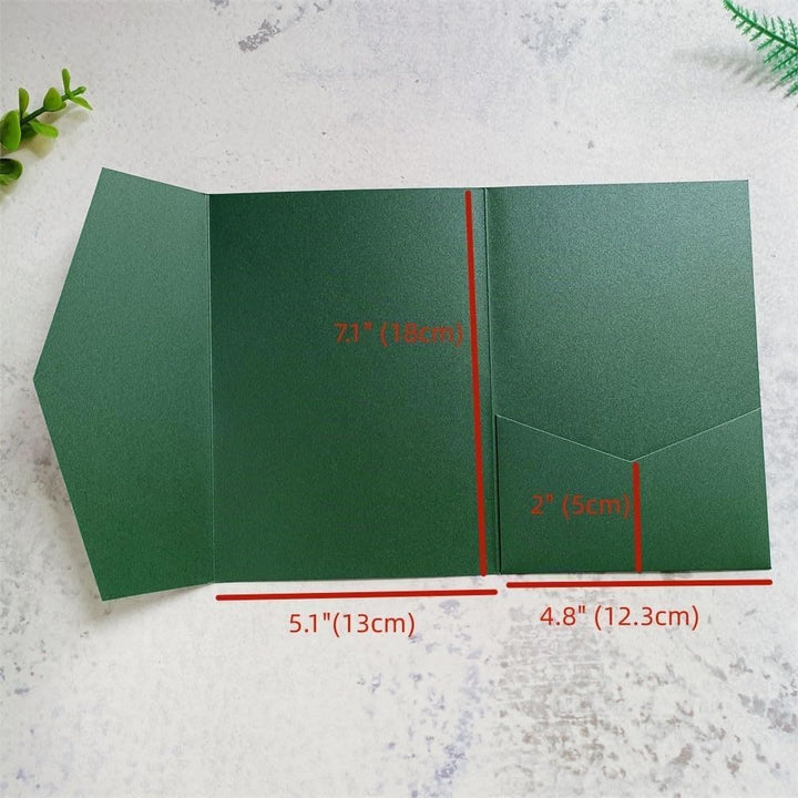 Grüne Hochzeitseinladungsumschläge, Perlpapier, 250 g/m², 25 Stück, Für Hochzeit Geburtstag Taufe Ei