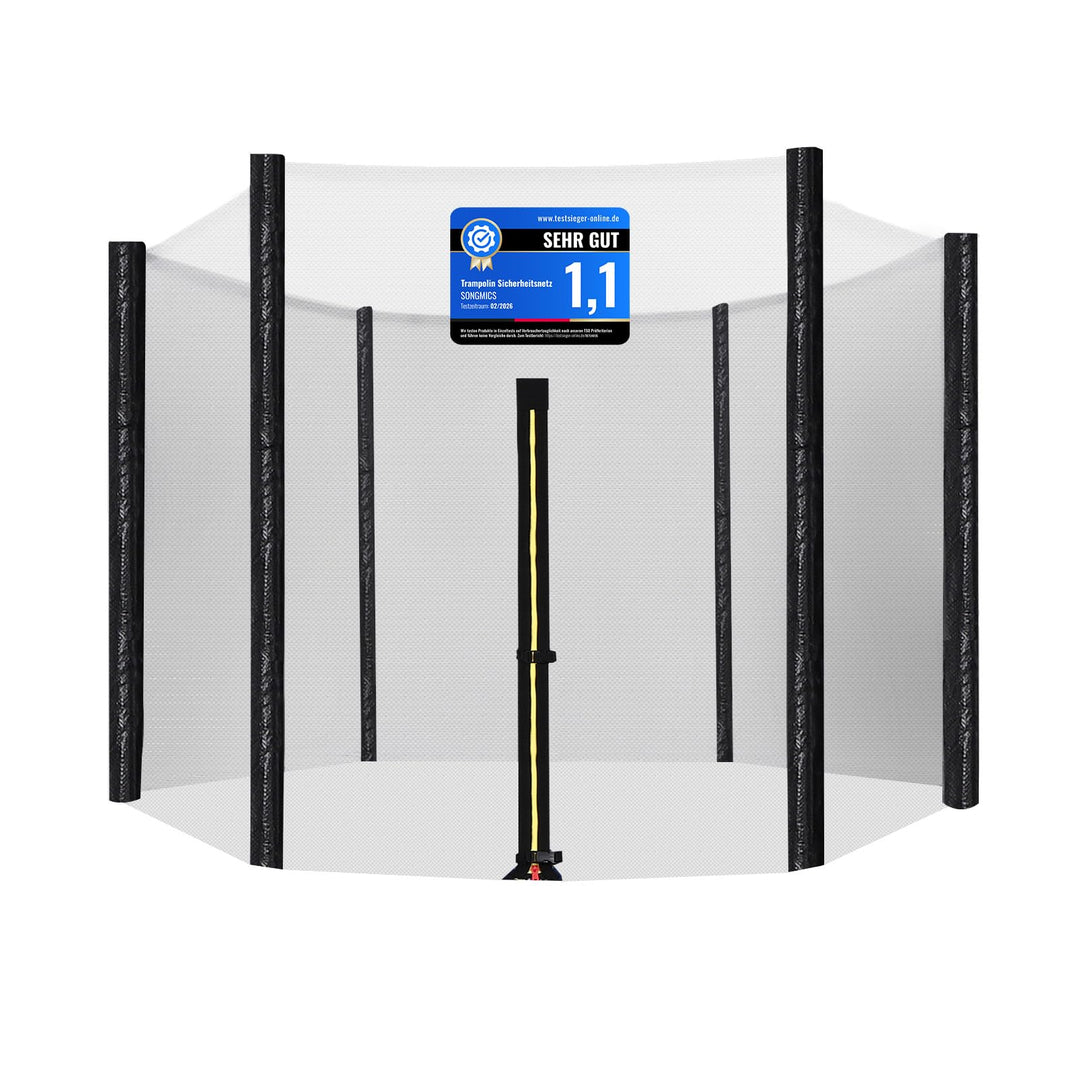 SONGMICS Trampolin Sicherheitsnetz Ø 244 305 366 cm, Ersatznetz, rundes Schutznetz für Gartentrampol