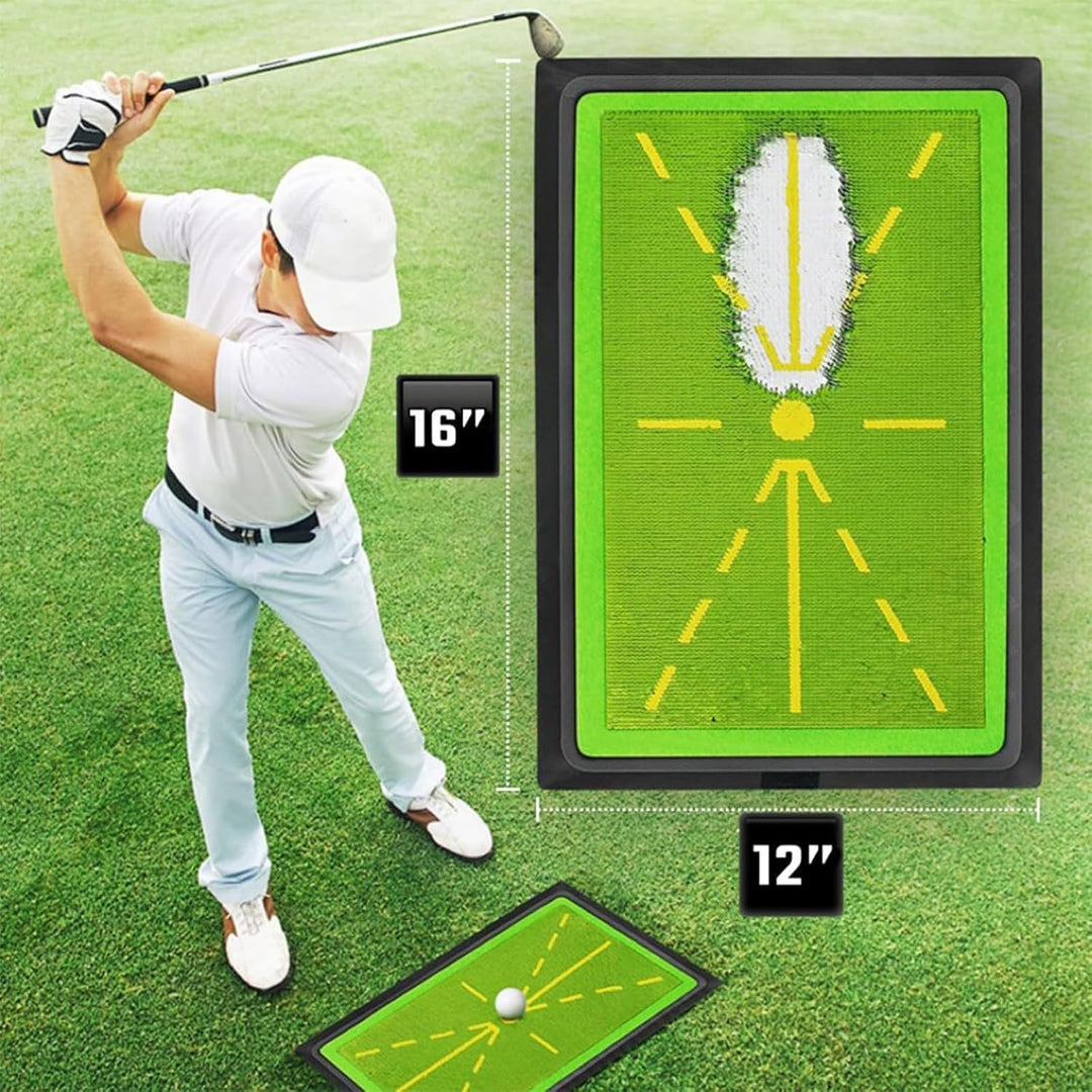Golf-Schwingmatte – Sofortige Rückkehr | Indoor/Outdoor Trainingsmatte | rutschfeste Unterseite, lan
