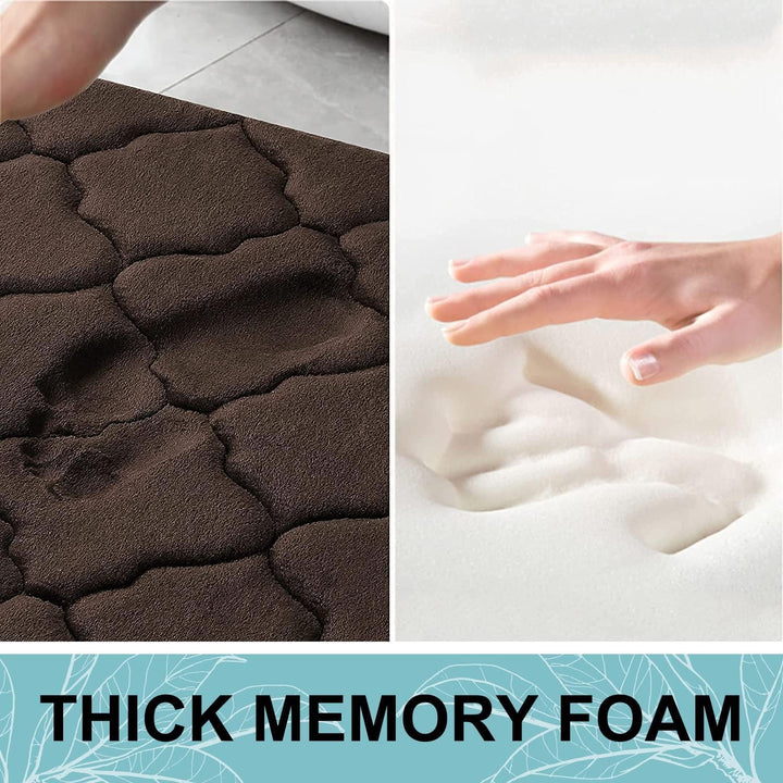 Homaxy Memory Foam Badezimmerteppich rutschfest Badematte Weich Badteppich Saugfähige Badvorleger Wa