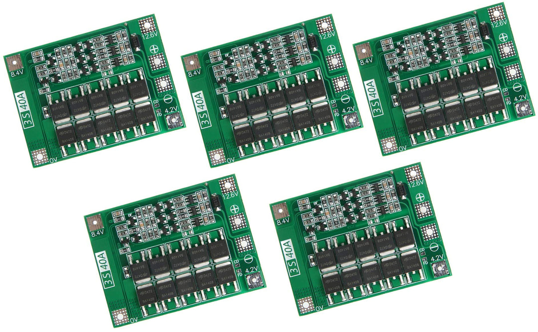 5 Stück 3S 40A 11.1V 12.6V 18650 Lithium Batterie Schutzplatine Verbesserte Version
