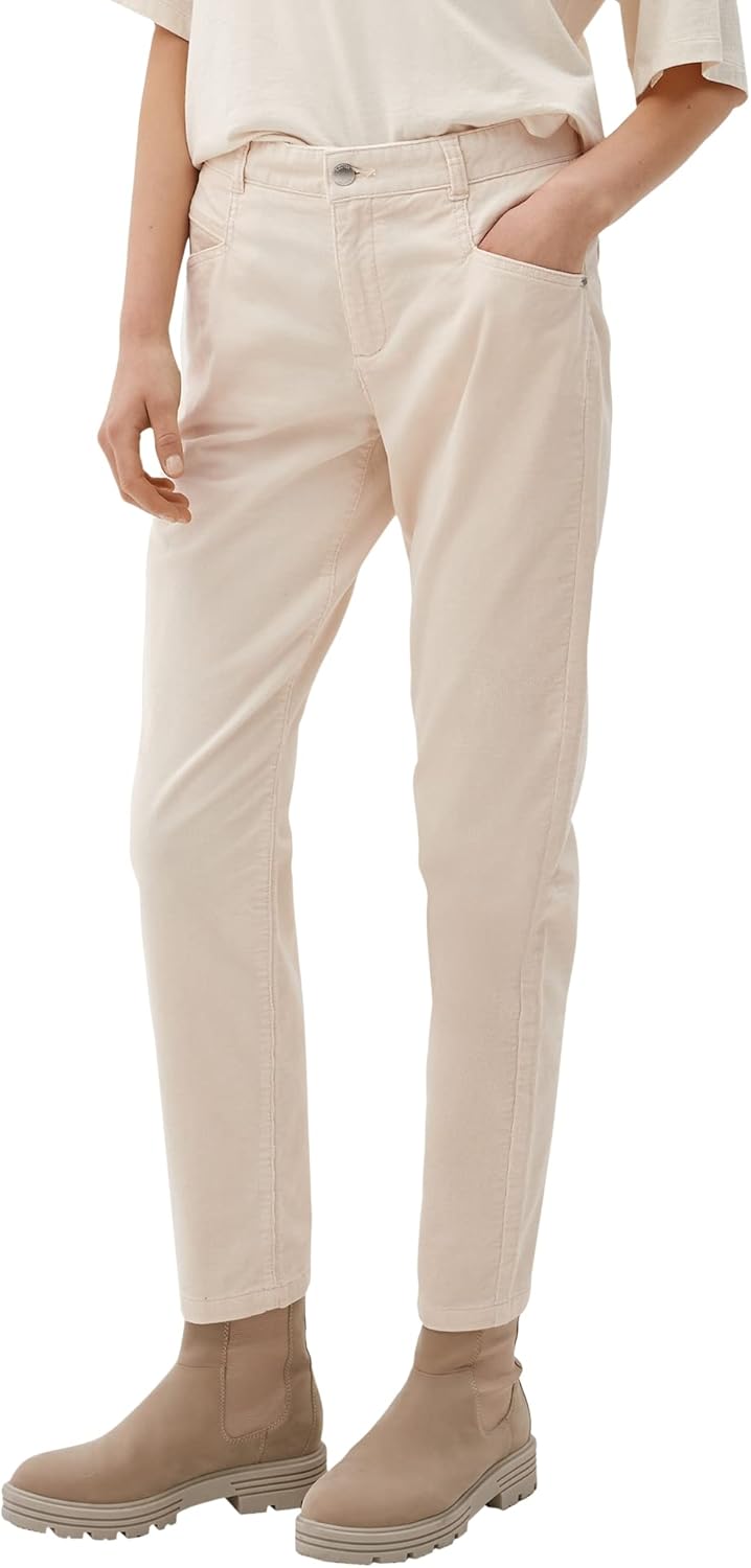 s.Oliver Damen Cord-Chino aus Baumwollstretch 32W / 30L Beige 8100, 32W / 30L Beige 8100