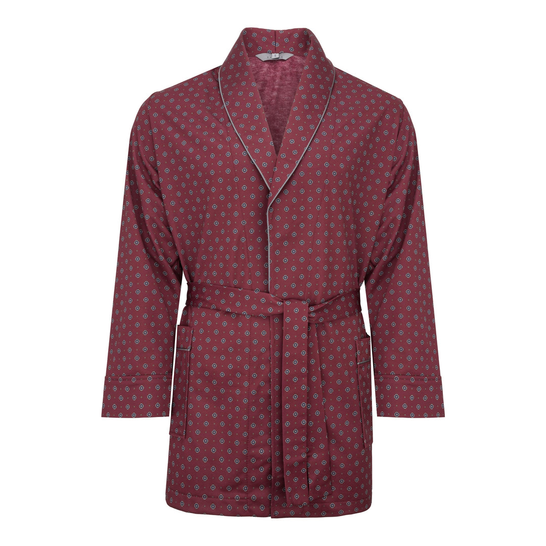 Herren Morgenmantel - Revise Brais RE-503 - Kurz - Dünn und leicht L Bordeaux Rot 601, L Bordeaux Ro