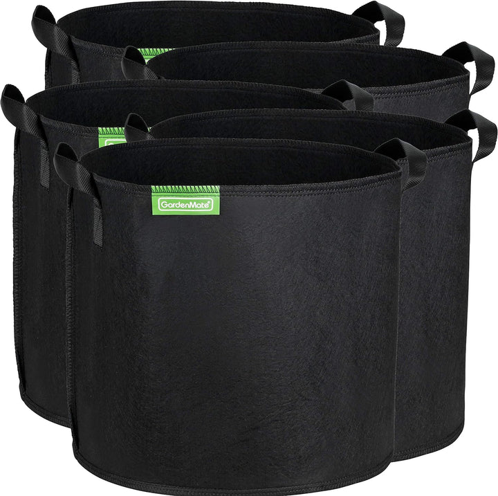 GardenMate 5X 30L Pflanzsack aus Vliesstoff Ø35.6cm Höhe 30.5cm - Blackline 5x 30 Liter (D35.6xH30.5