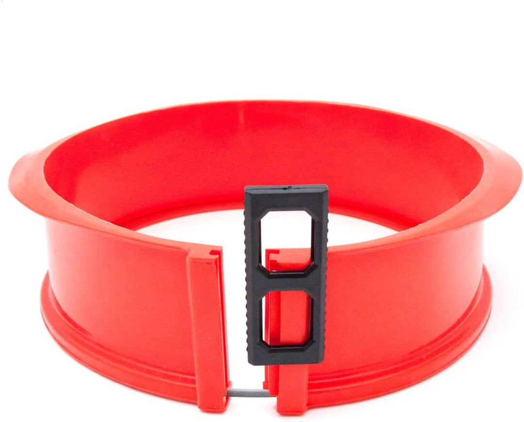 GOODS+GADGETS Silikon Springform Antihaftbeschichtete Kuchen Backform (Silikonform mit Glasboden), R