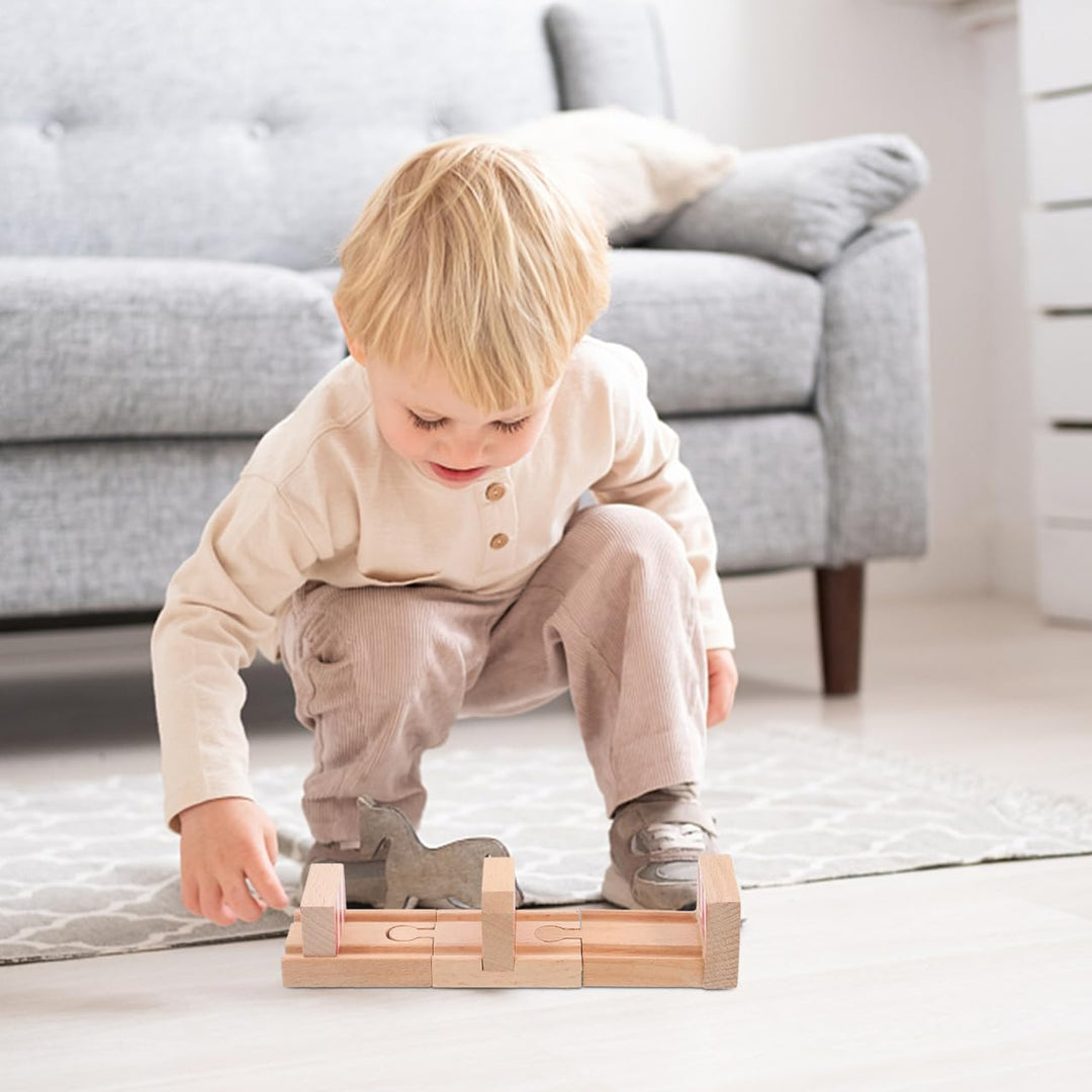 Toddmomy 3 Stück Holz Eisenbahnschienen Zubehör Stopgleis Für Holzeisenbahn Spielzeug Kompatibel Mit