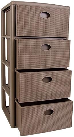 Kommode Elegance Kommode mit 4 Schubladen in Flechtoptik. Beschreibung Abmessungencm 40x40x80h 15,7"