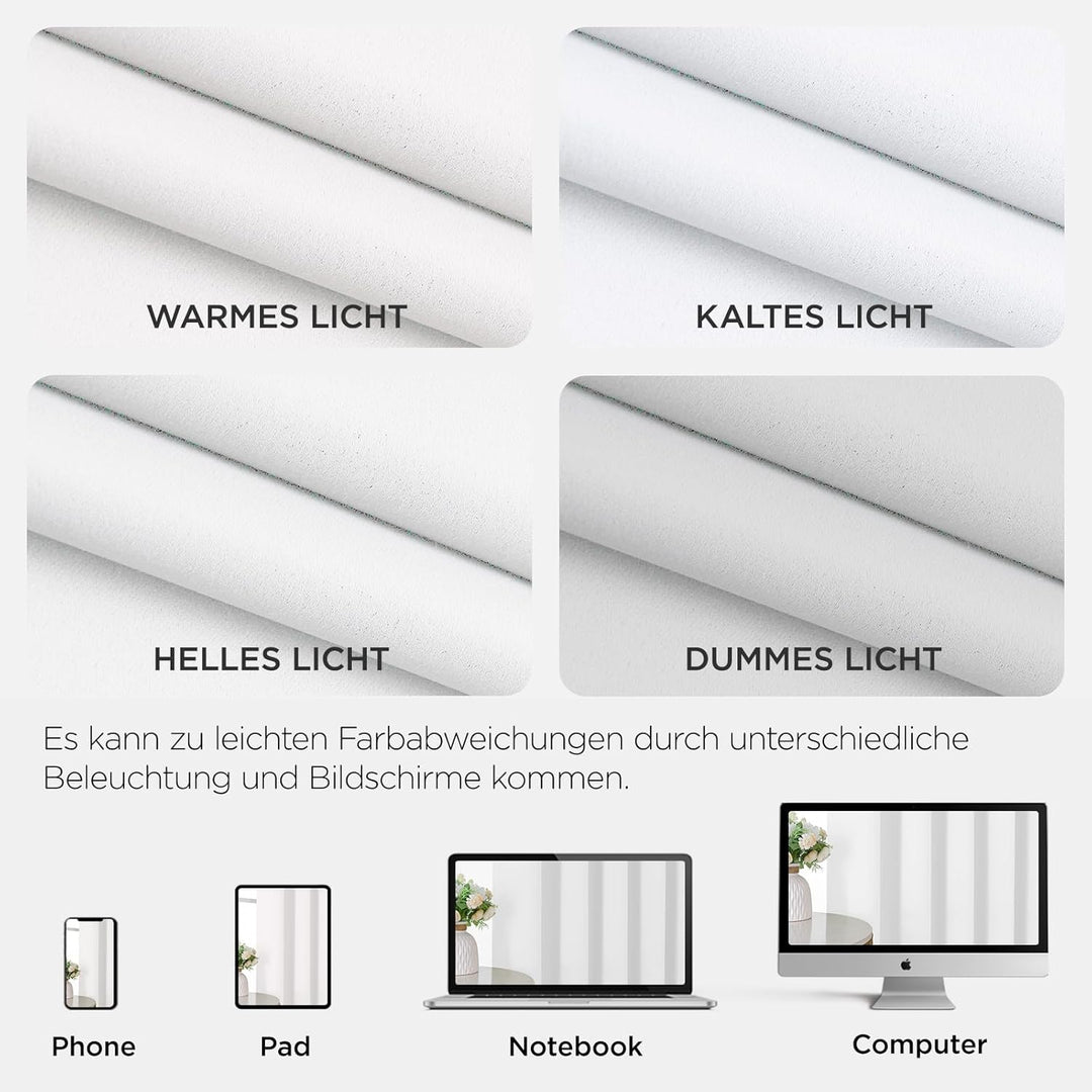Joydeco Verdunkelungsvorhang 1 Stück,Vorhang Blickdicht mit Ösen Türvorhang H 210 x B 132 Thermovorh