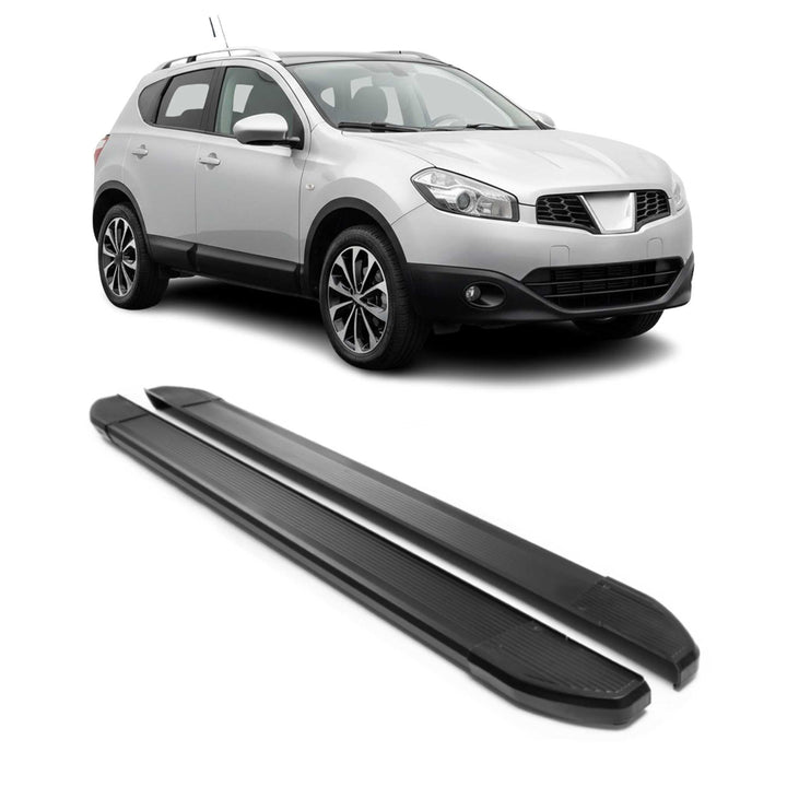 Trittbretter Seitenschweller kompatibel mit Nissan Qashqai +2 2008-2014 Aluminium Seitenbretter Schw